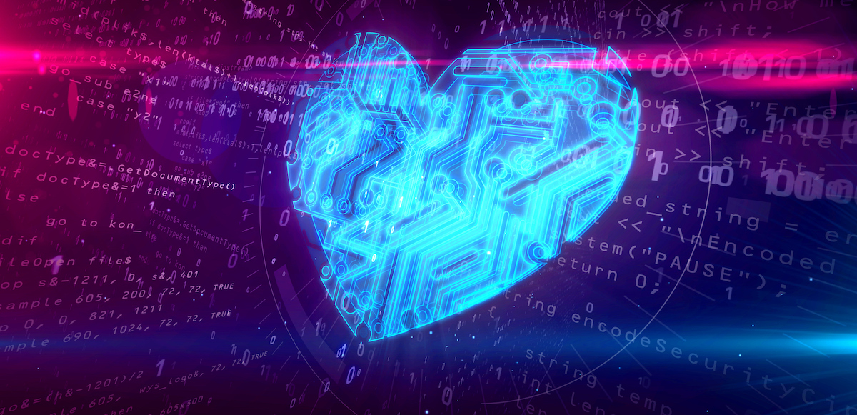 Digital heart symbol