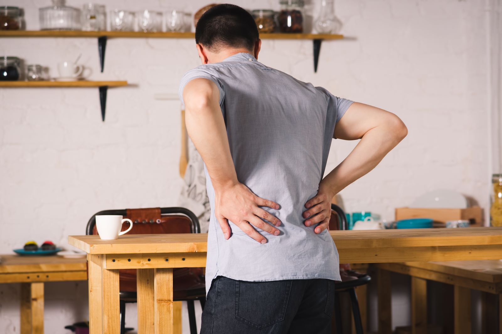 A man suffers from kidney stones.