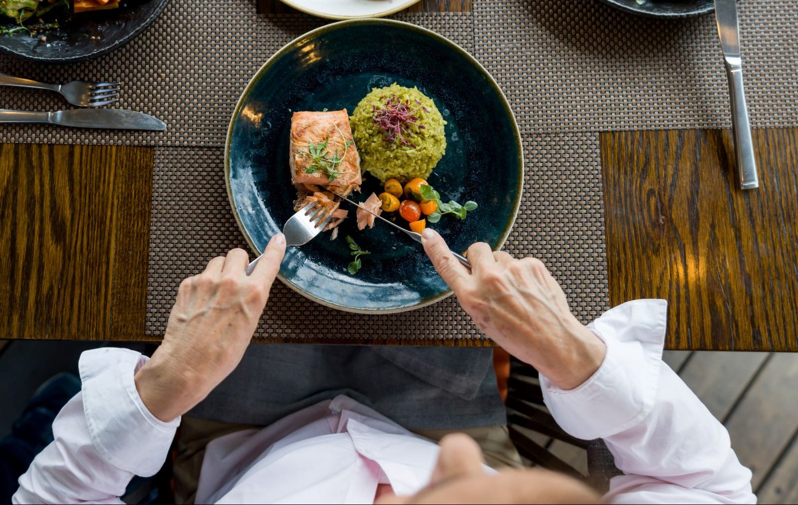A person participates in fad diets.