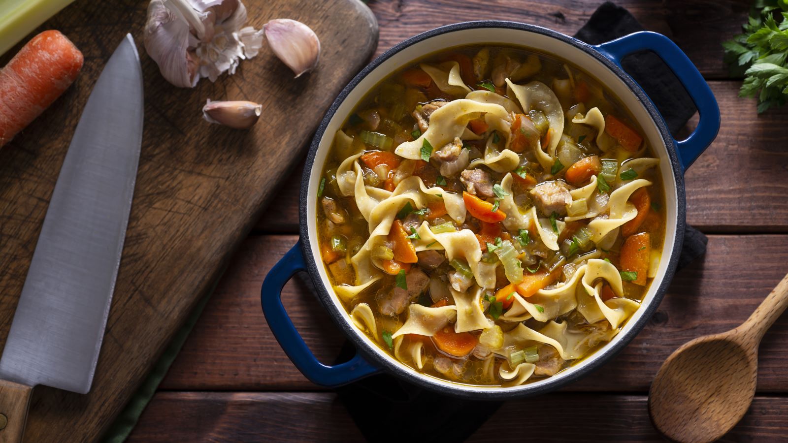An expert shares advice for what to eat and drink for a cold — and yes, chicken noodle soup tops the list.